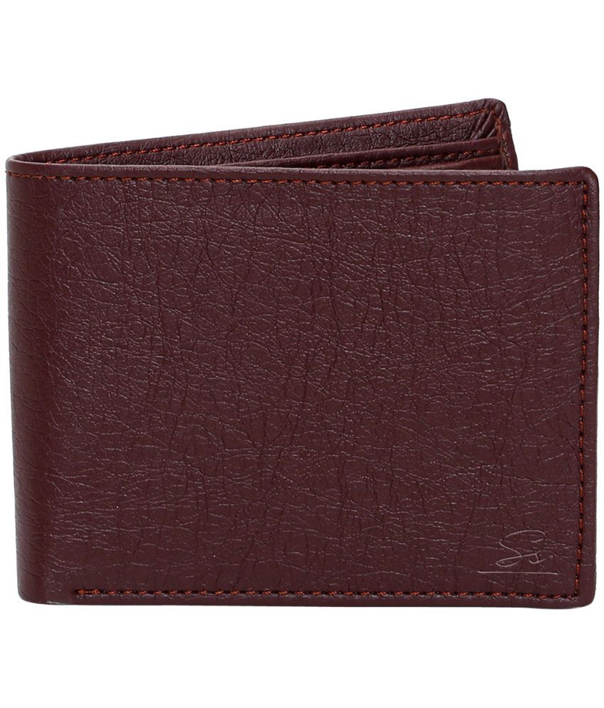     			Style Smith Faux Leather Brown Bi-Fold Wallet For Men