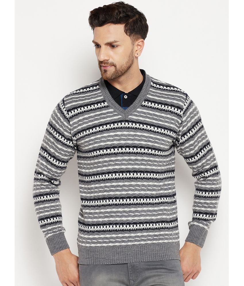     			Duke - Grey Woollen Blend Men's Pullover Sweater ( Pack of 1 )