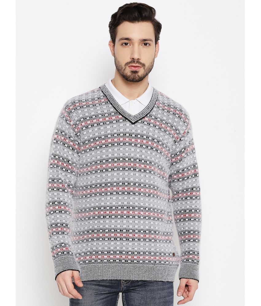     			Duke - Grey Woollen Blend Men's Pullover Sweater ( Pack of 1 )