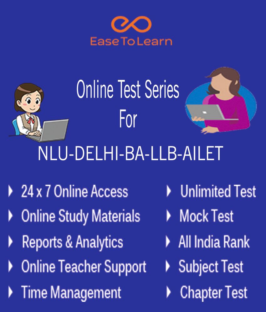     			Ease To Learn AILET NLU DELHI B.A LL.B. Online Test Series & Study Materials Online Tests