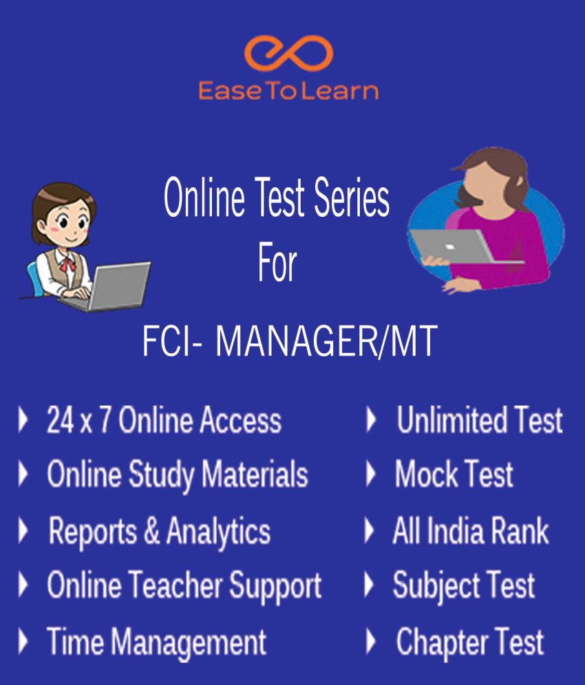     			Ease To Learn FCI MT Online Topic & Mock Test Series with Study Materials Online Tests