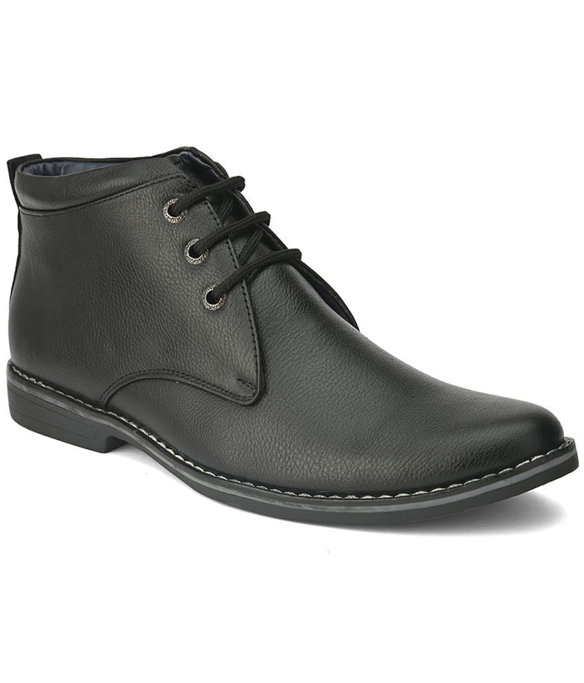     			Leeport - Black Men's Formal Boots