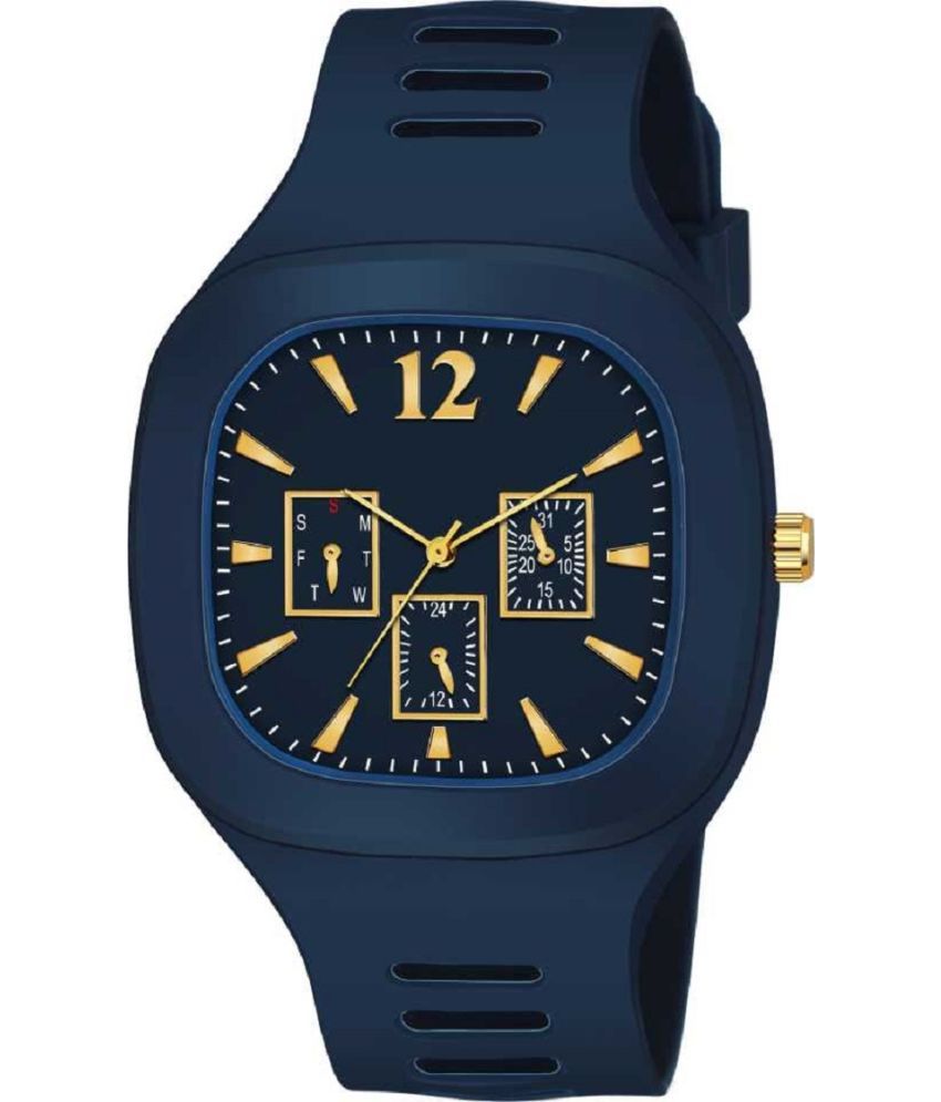     			Renaissance Traders - Blue PU Analog Men's Watch