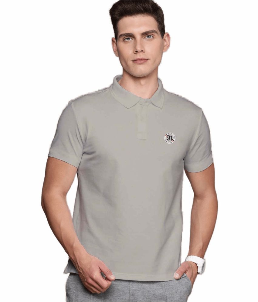     			TAB91 - Grey Cotton Blend Regular Fit Men's Polo T Shirt ( Pack of 1 )