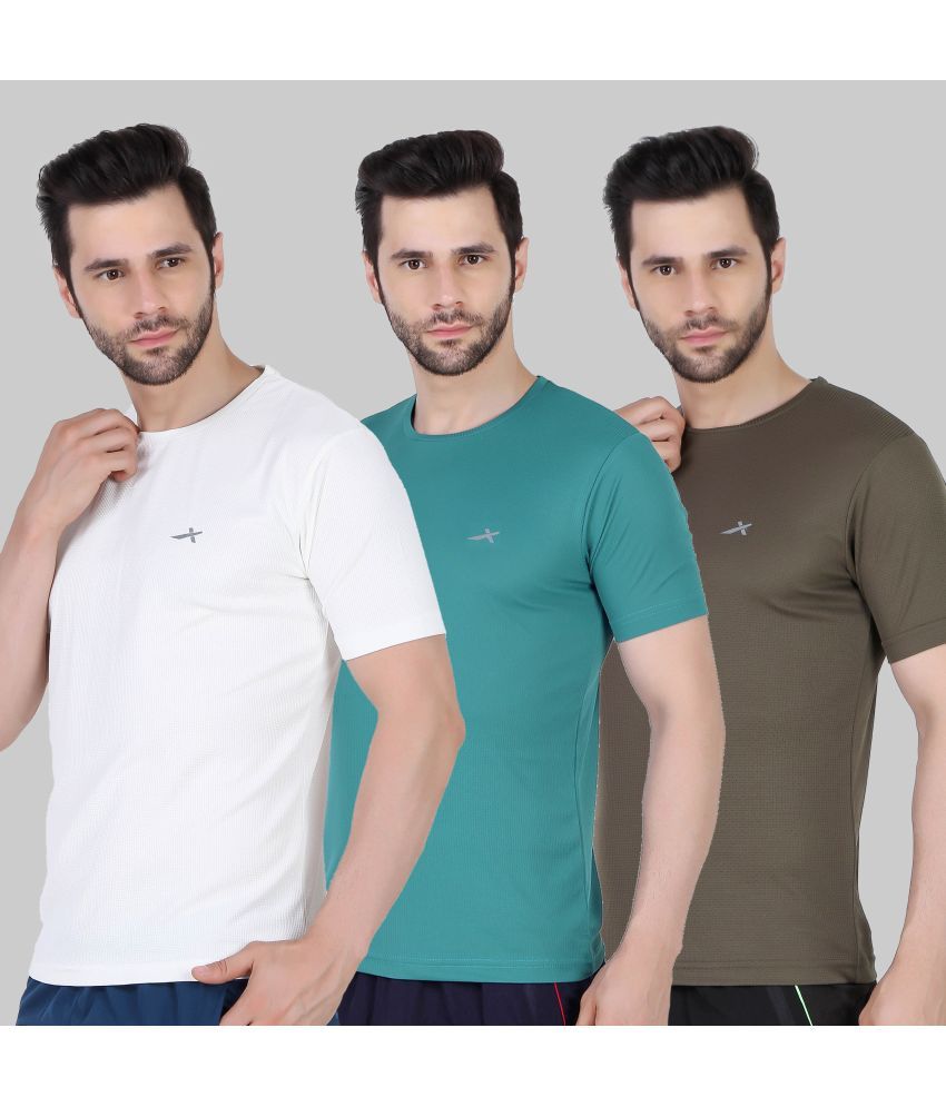     			Vector X - Multicolor Polyester Regular Fit Men's Sports T-Shirt ( Pack of 3 )