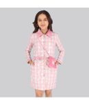 Cutecumber Suede Shirt Dress For Girls ( Pack of 1 , Pink )