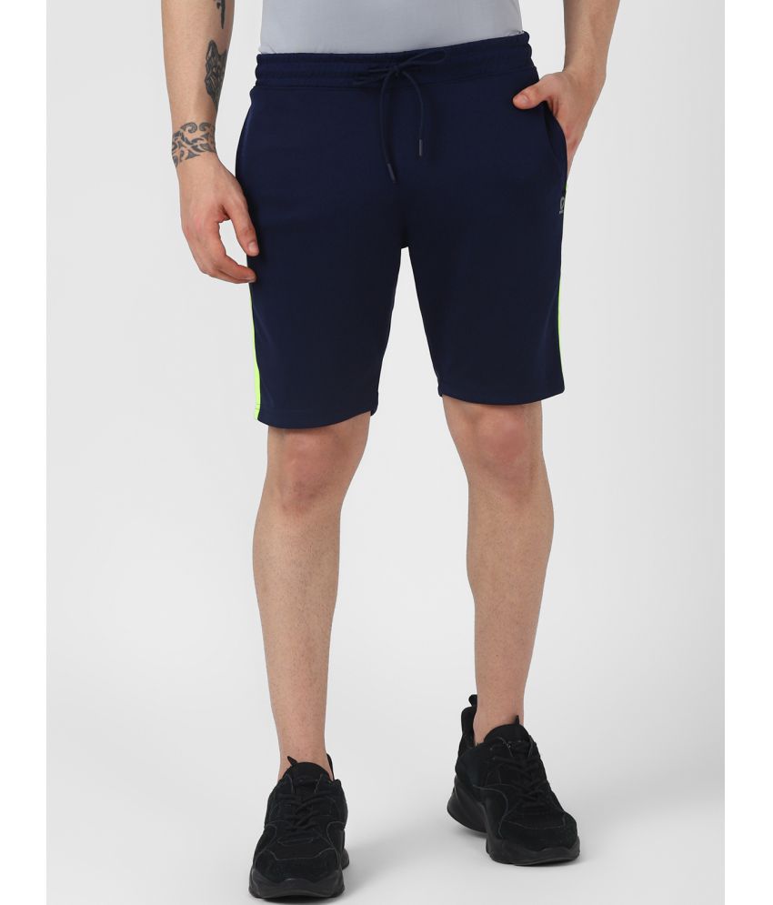     			FITMonkey Men Regular Fit Quick Dry Sports Shorts With Side & Back Pockets-Navy
