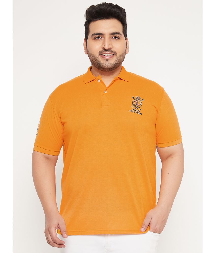     			The Million Club - Mustard Cotton Blend Regular Fit Men's Polo T Shirt ( Pack of 1 )