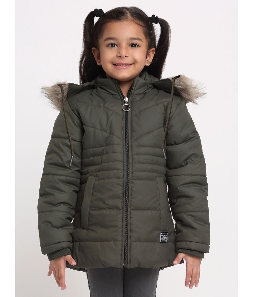     			VERO AMORE Girls Polyester Quilted & Bomber For ( Pack of 1 , Green )