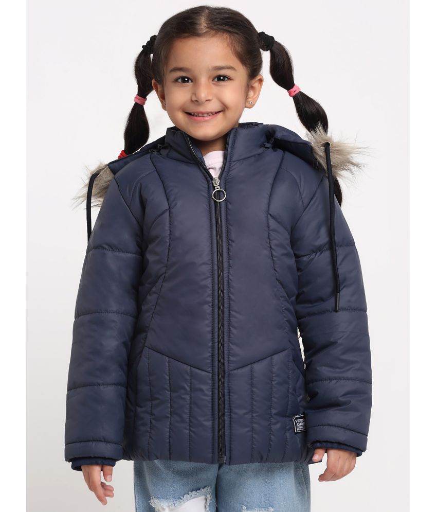     			VERO AMORE Girls Polyester Quilted & Bomber For ( Pack of 1 , Navy )