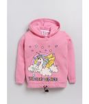 Lazy Shark Girls Cotton Sweatshirt ( Pink )