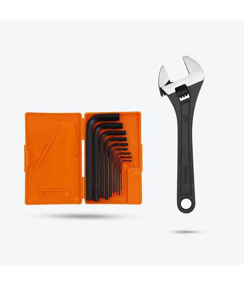     			Aldeco 9Pcs Allen Key Set with Adjustable Wrench. Combination of Hand Tool For Domestic & Industrial Purpose & Easy to use.