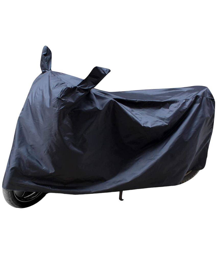     			AutoRetail - Dust Proof Two Wheeler Polyster Cover With (Mirror Pocket) for Vespa S Black (pack of 1)