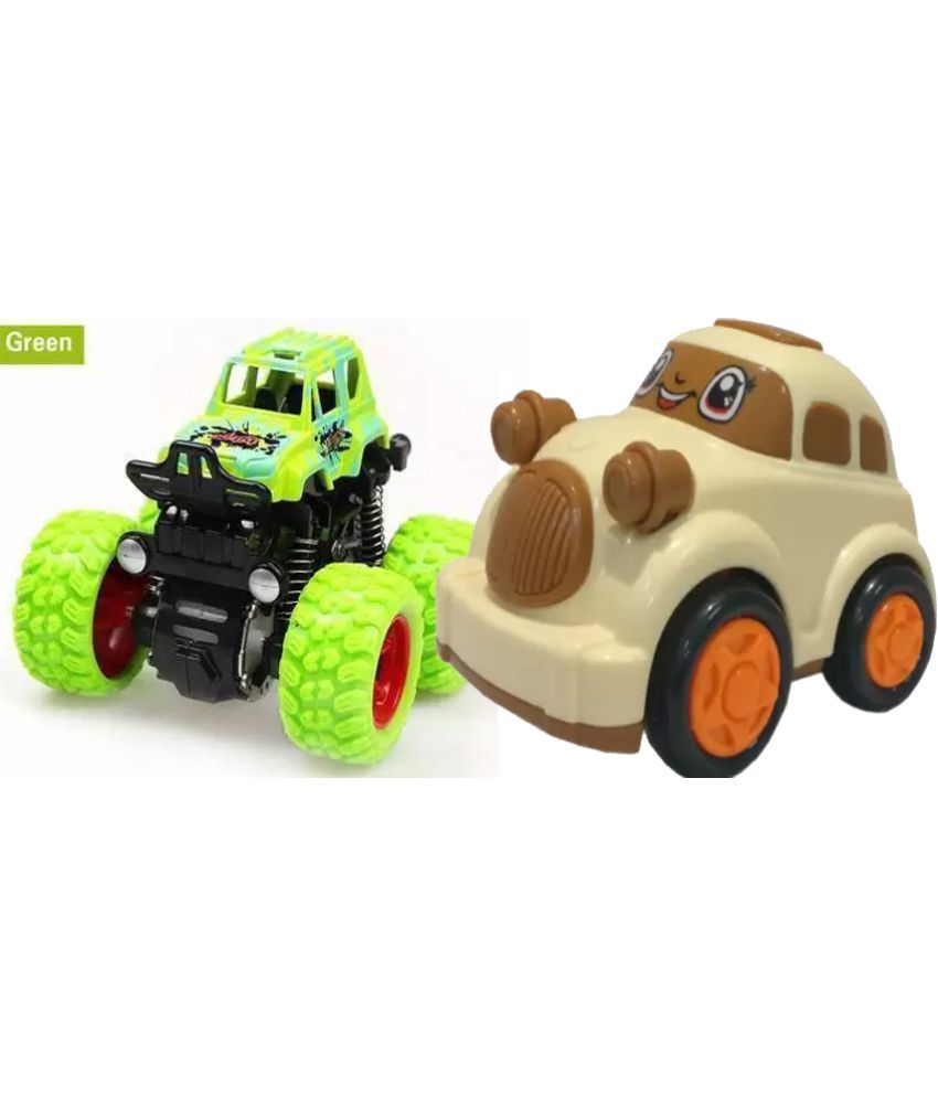 Car Toy Realistic Movements brown & Mini Monster Trucks Friction