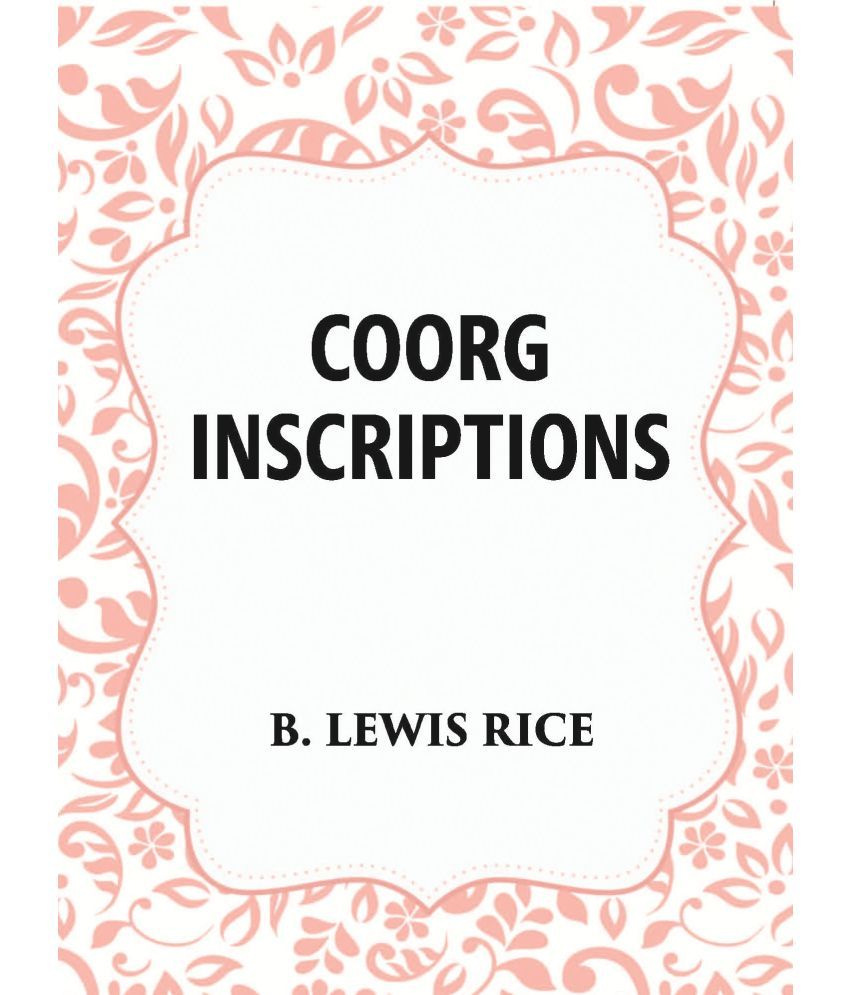     			Coorg Inscriptions [Hardcover]