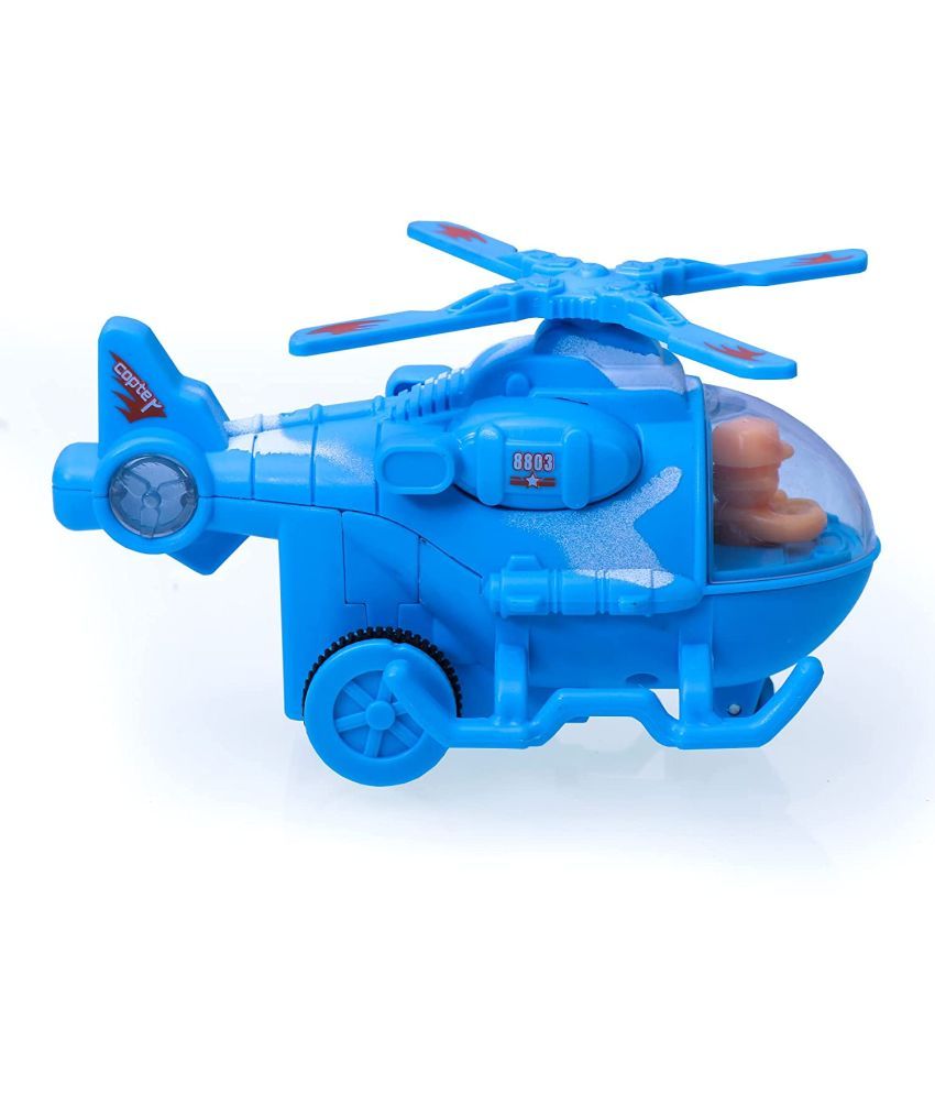 Helicopter blue & Tazomi Kids Friction Powered PushGo Mini Army Toys ...