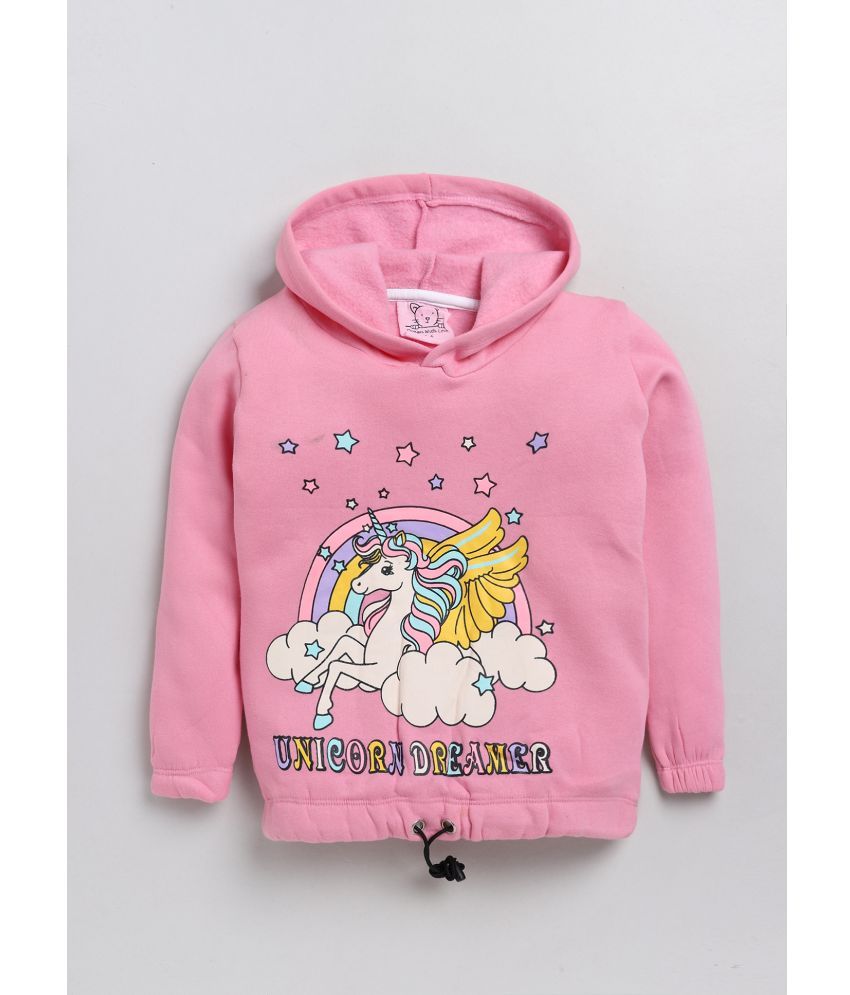     			Lazy Shark Girls Cotton Sweatshirt ( Pink )