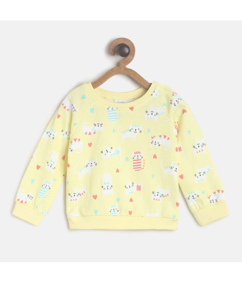     			MINIKLUB Baby Girl Yellow Sweatshirt Pack Of 1
