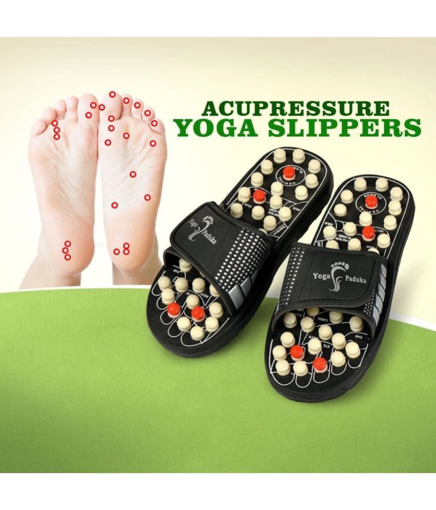     			ZURU BUNCH Yoga Paduka Acupressure Foot Massager Slipper Rotating Acupressure Accupressure Foot Massager