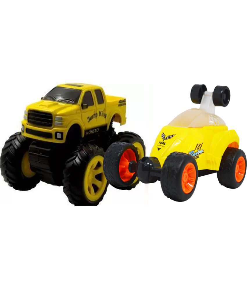 toy car 360 & Monster Loader Truck ToyUnbreakable PlasticNon-ToxicFriction Powered  Bump Go Toy for Kids