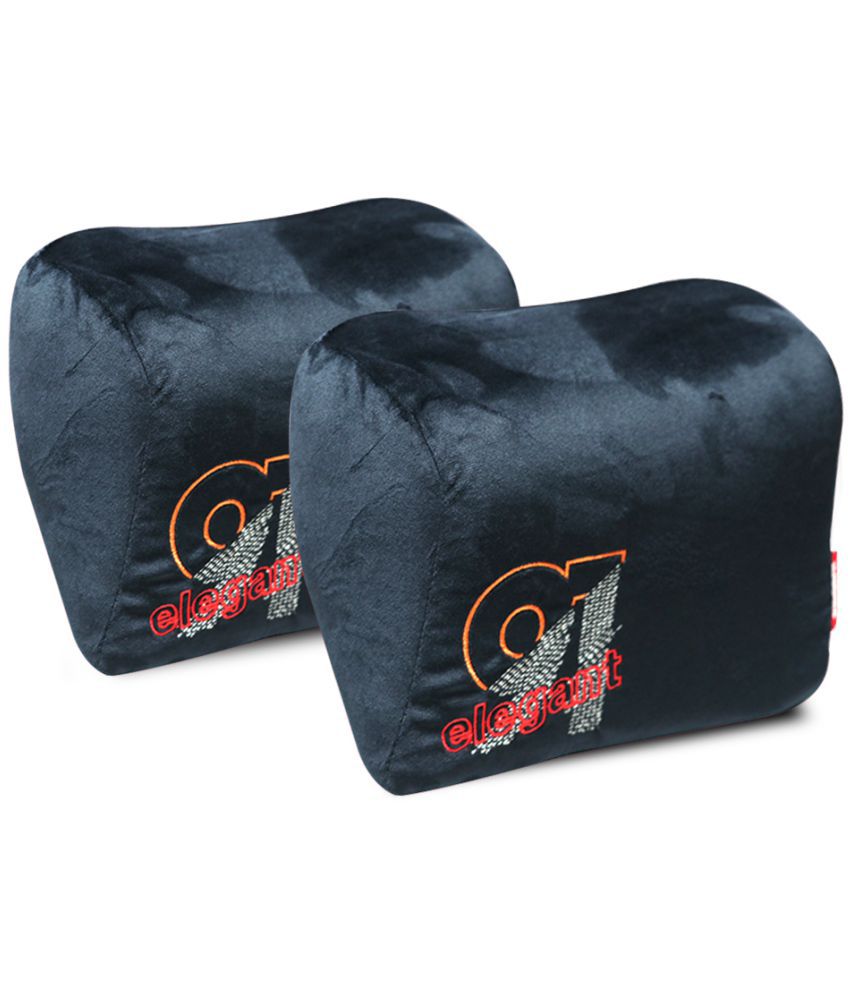     			Elegant Neck Cushions Set of 2 Black