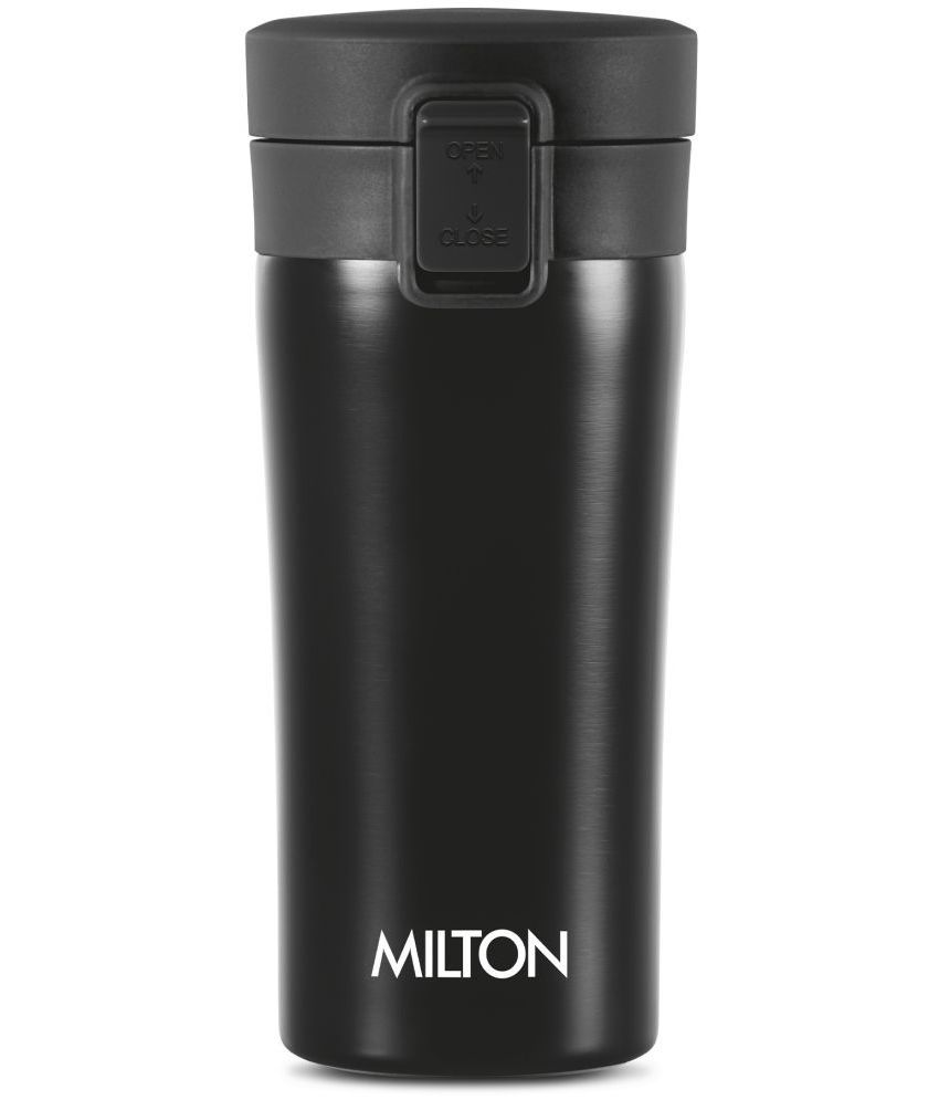     			Milton Thermosteel Vacuum Insulated Coffee Mug, 350 ml, Black | Hot & Cold Flask | Leak Proof | Rust Proof | Thermos | Soup Flask| Juice Mug | Water Flask| Tea Mug | Easy Grip
