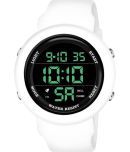 Renaissance Traders - White PU Digital Men's Watch