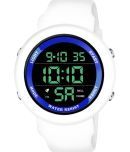 Renaissance Traders - White PU Digital Men's Watch