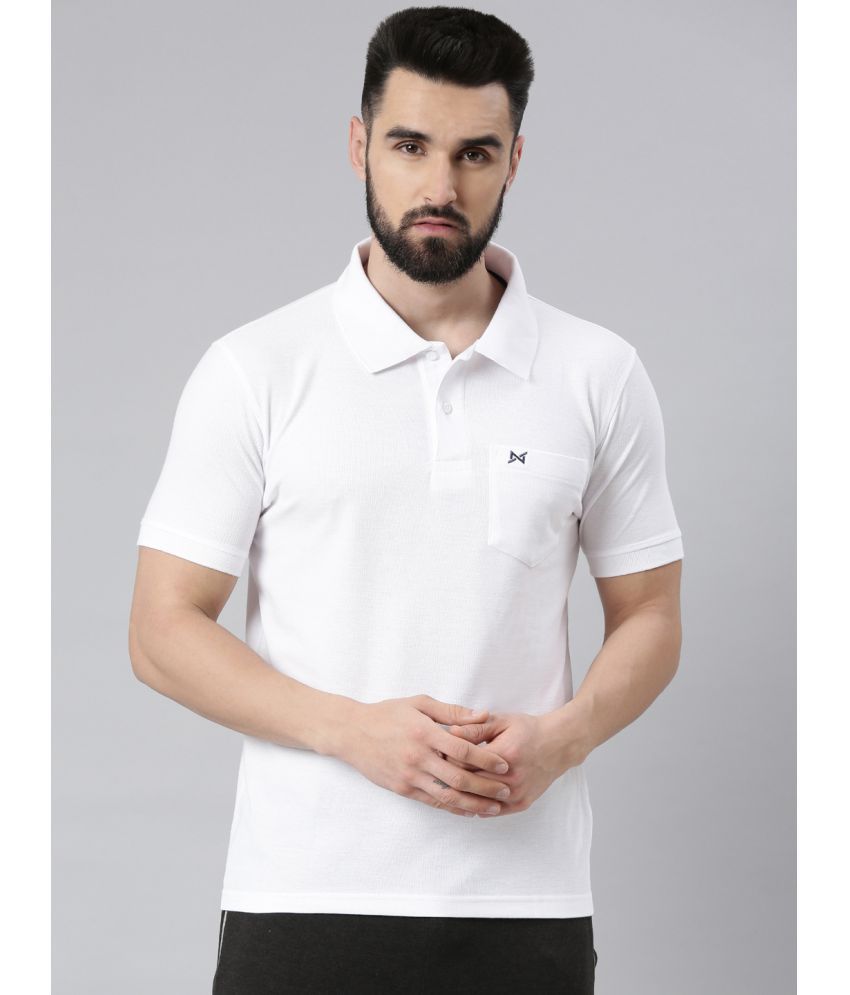     			Force NXT - White Cotton Regular Fit Men's Polo T Shirt ( Pack of 1 )