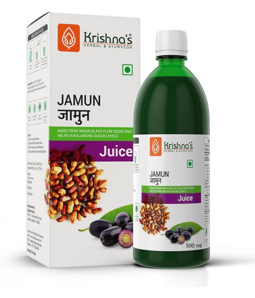     			Krishna's Herbal & Ayurveda Jamun Juice 500ml ( Pack of 2 )