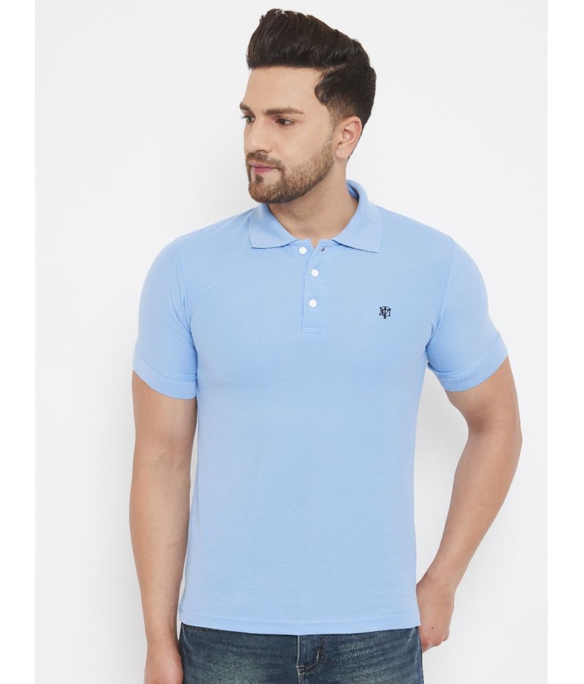     			The Million Club - Sky Blue Polyester Regular Fit Men's Polo T Shirt ( Pack of 1 )