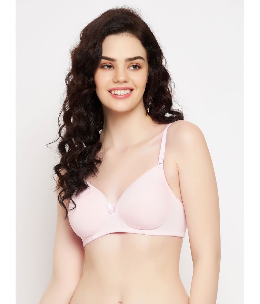     			Clovia Nylon Lightly Padded Women's T-Shirt Bra ( Pink )