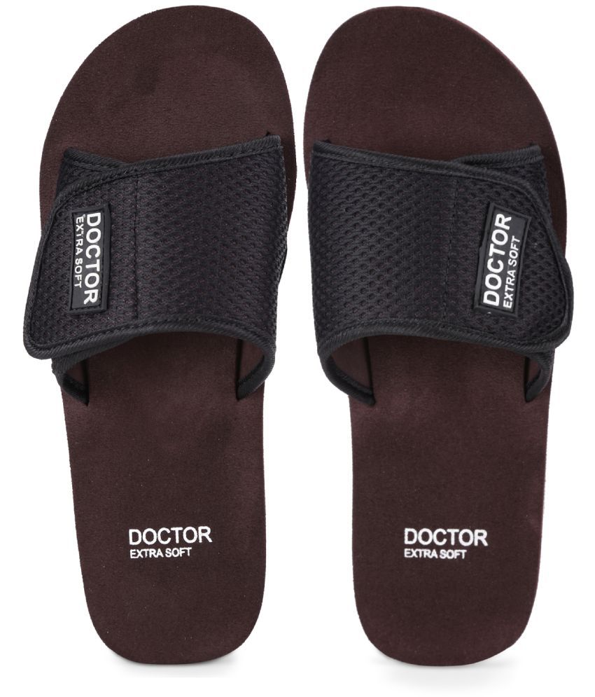     			DOCTOR EXTRA SOFT - Brown Men's Slide Flip Flop