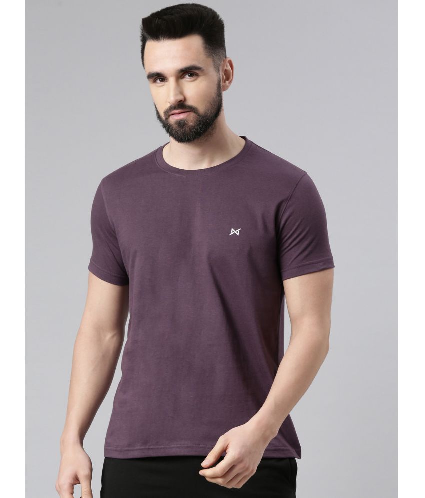     			Force NXT - Purple 100% Cotton Regular Fit Men's T-Shirt ( Pack of 1 )