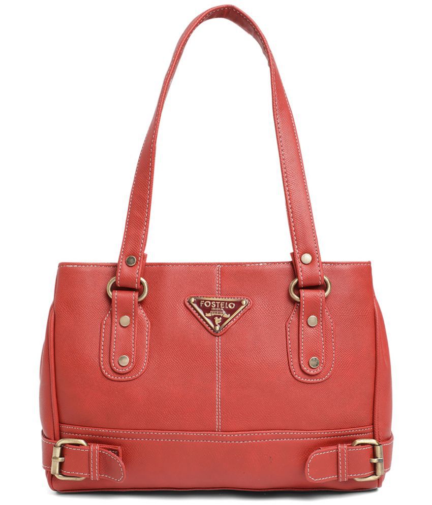     			Fostelo - Red PU Shoulder Bag