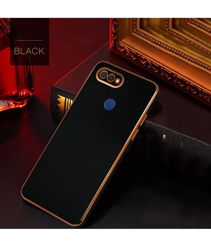     			Kosher Traders - Black Silicon Silicon Soft cases Compatible For Oppo F9 Pro ( Pack of 1 )