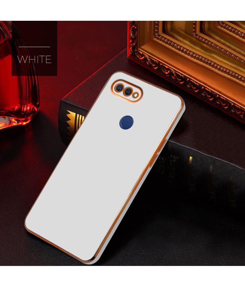     			Kosher Traders - White Silicon Silicon Soft cases Compatible For Oppo A5s ( Pack of 1 )
