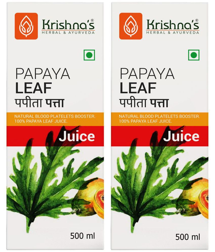     			Krishna's Herbal & Ayurveda Papaya Leaf Juice 500ml ( Pack of 2 )