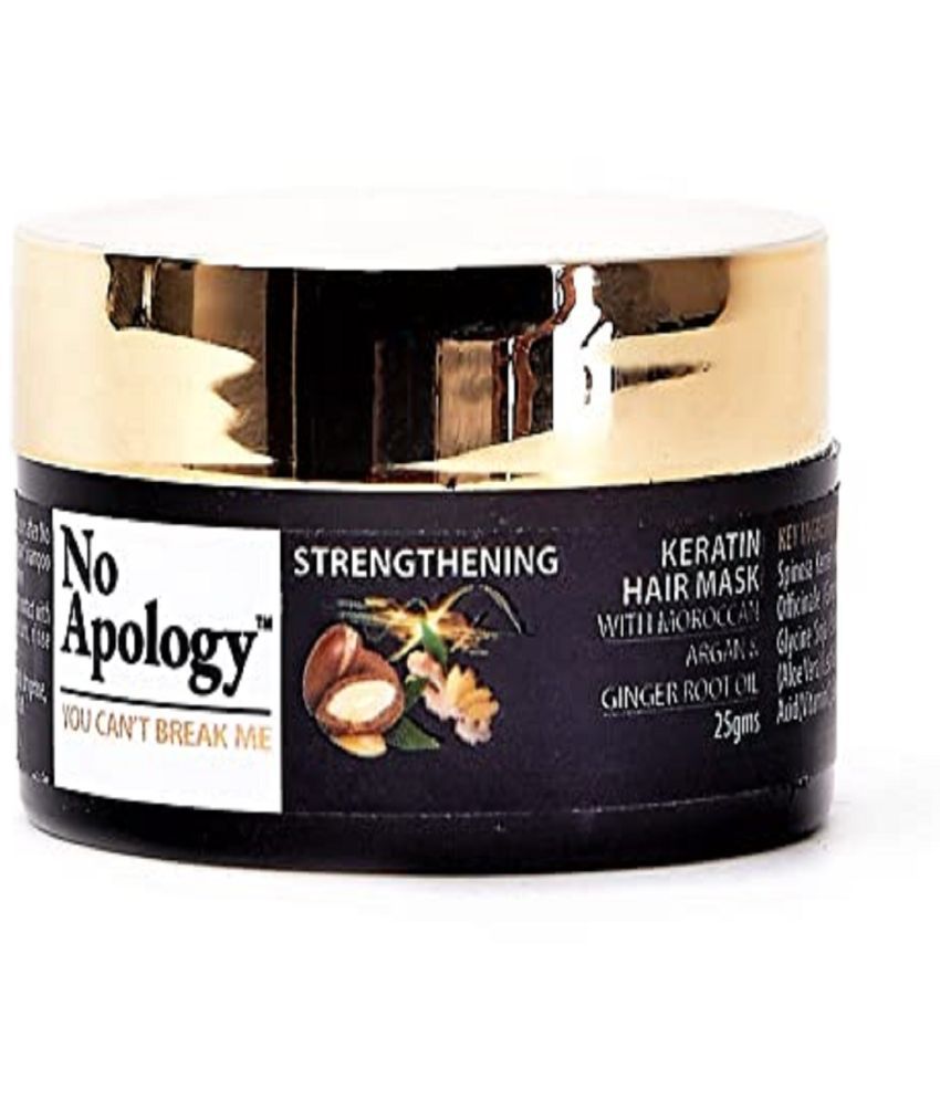 NO APOLOGY Keratin Hair Mask With Moroccan Argan & Ginger Root Oil- 25 g
