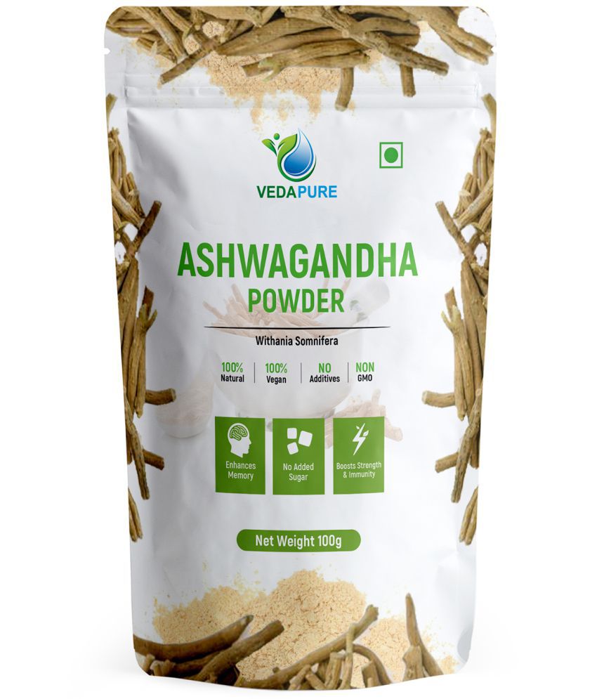     			VEDAPURE Pure Ashwagandha Powder Supports Anxiety & Stress - 100gm (Pack of 1)