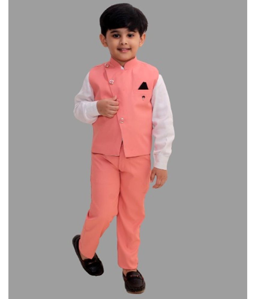     			FOURFOLD - Pink Cotton Blend Boys Shirt & Pants ( Pack of 1 )
