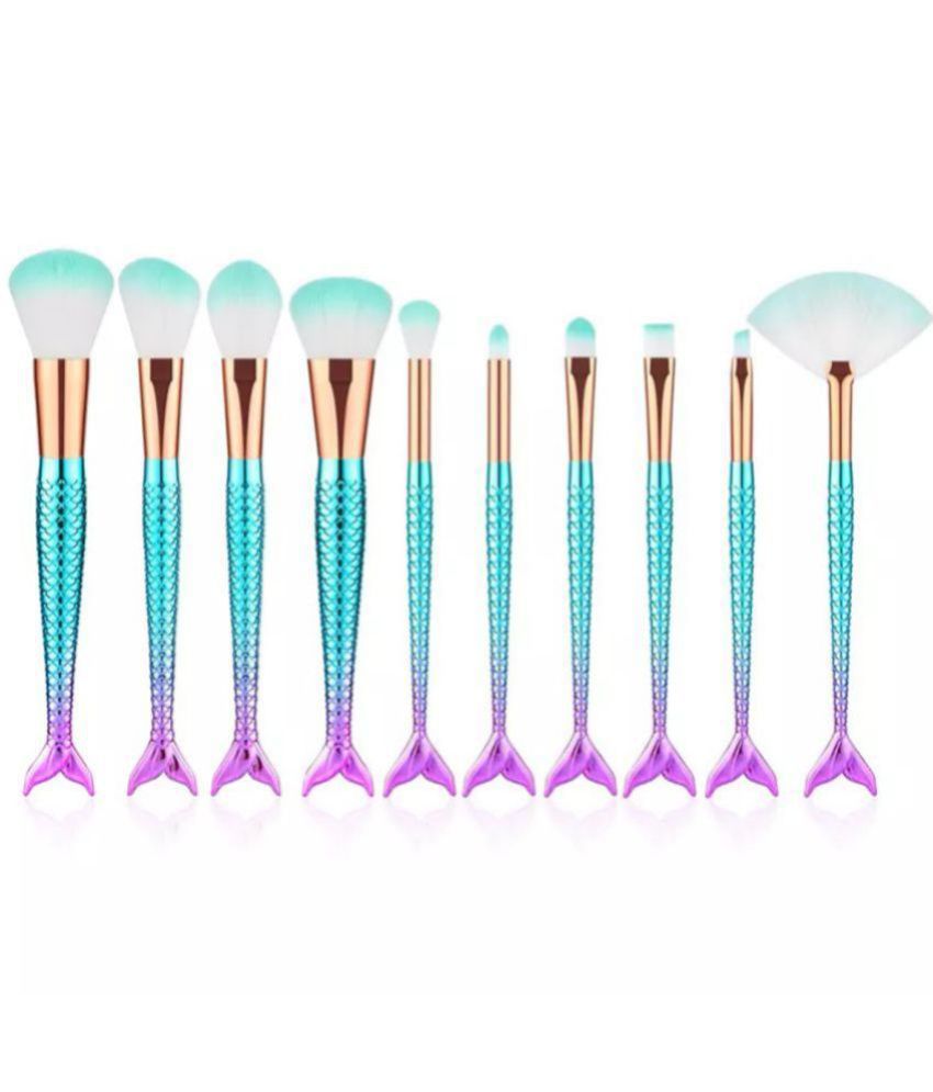     			MR. MAC Premium Quality Mermaid Makeup Foundation Brush 10 Pcs 50 g