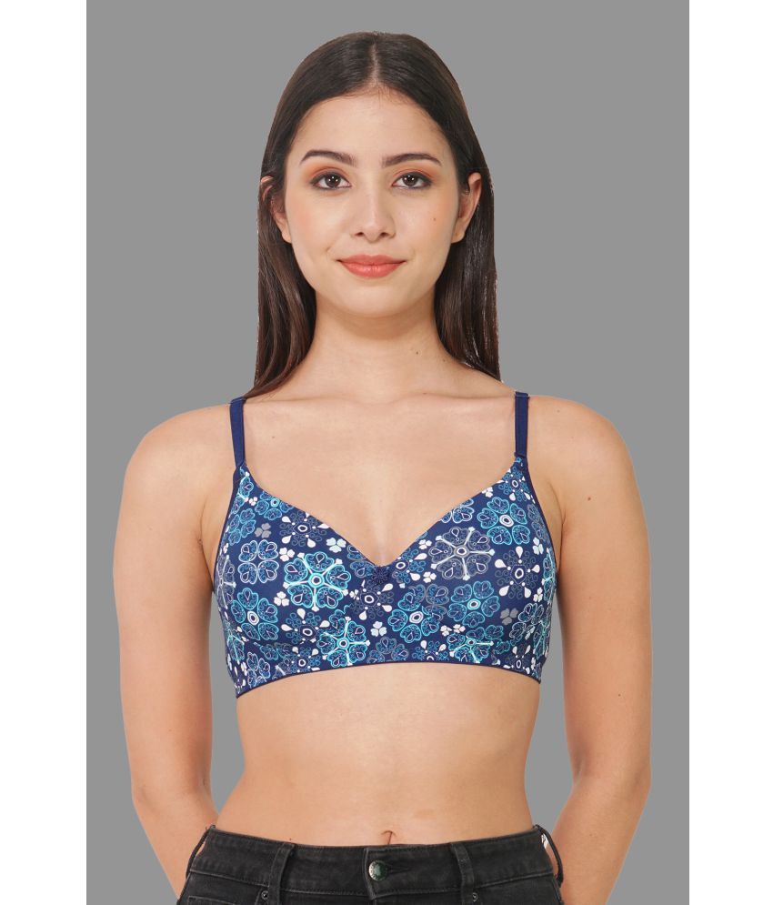     			Madam Lycra Non Padded Women's Everyday Bra ( Blue )