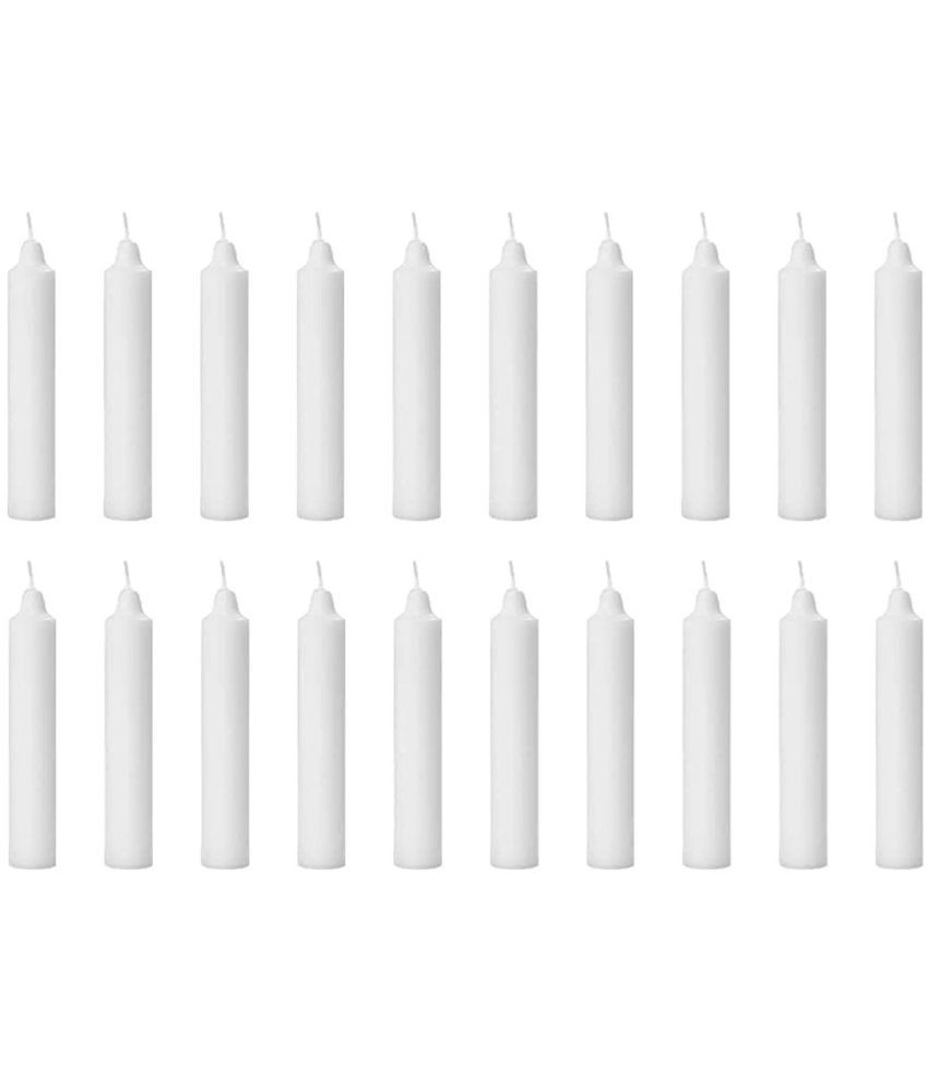     			PROSPERRO LUMO - Off White Unscented Pillar Candle 10 cm ( Pack of 20 )