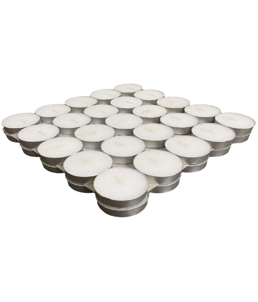     			PROSPERRO LUMO - White Unscented Wax Tea Light Candle 4 cm ( Pack of 50 )