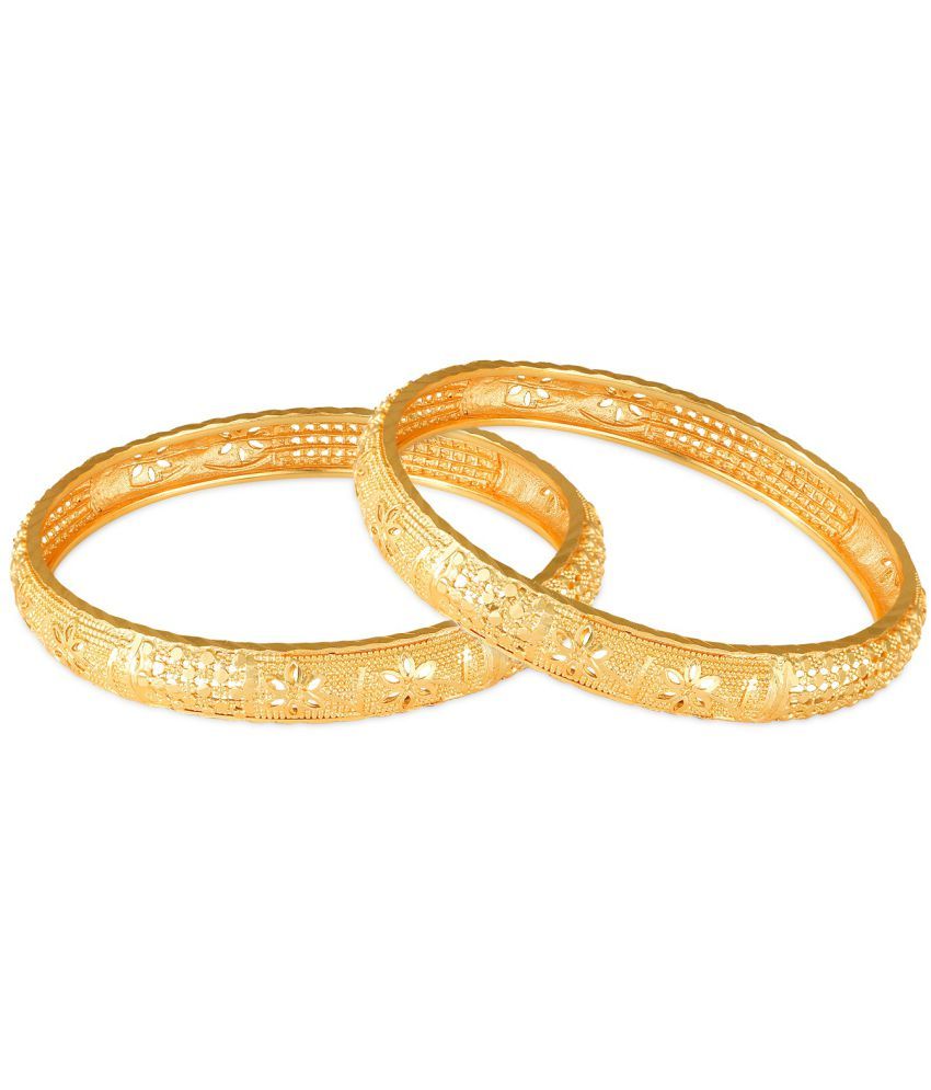     			Sukai Jewels - Gold Bangle ( Pack of 2 )