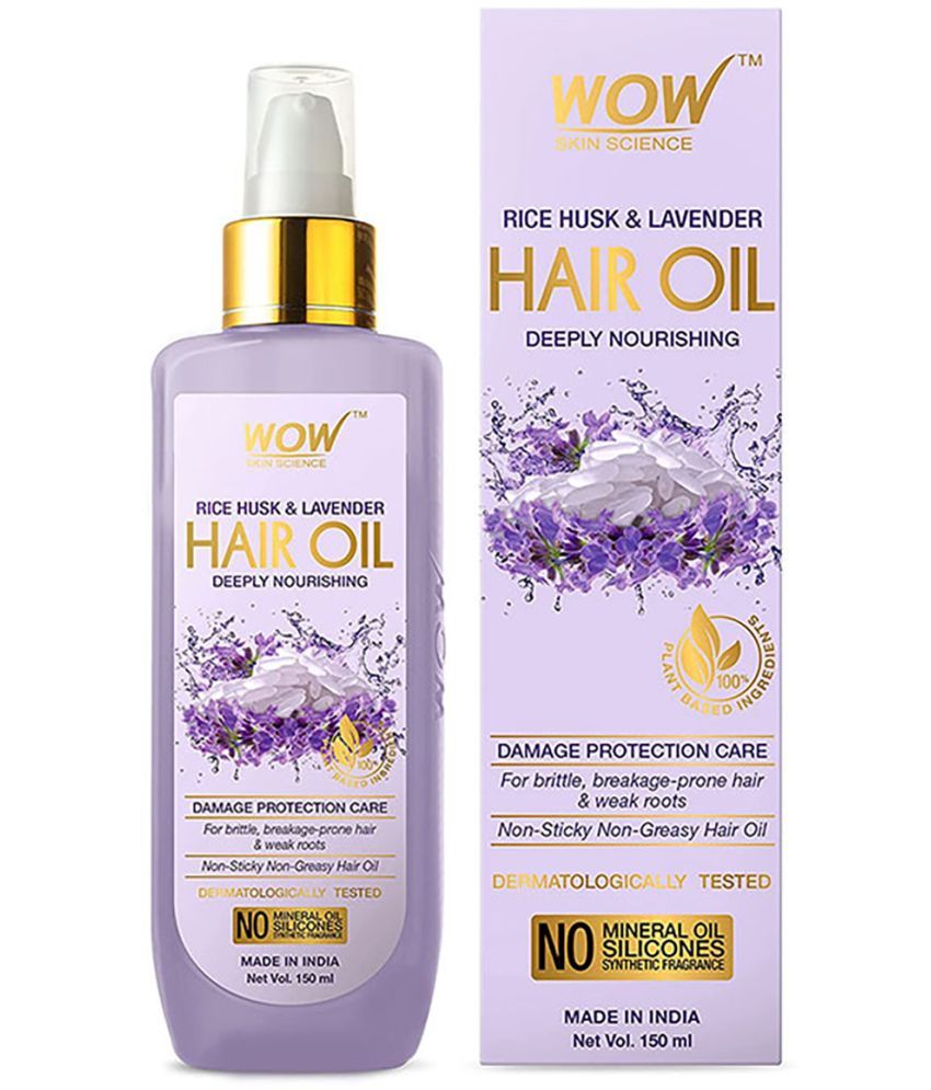     			WOW Skin Science Rice Hair Oil With Rice Husk & Lavender Oil - No Mineral Oil, Silicones & Synthetic Fragrance - 150mL