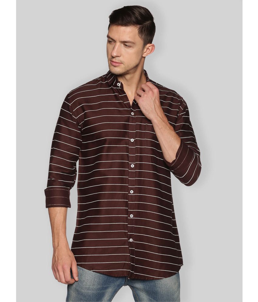     			YHA - Brown 100% Cotton Regular Fit Men's Casual Shirt ( Pack of 1 )