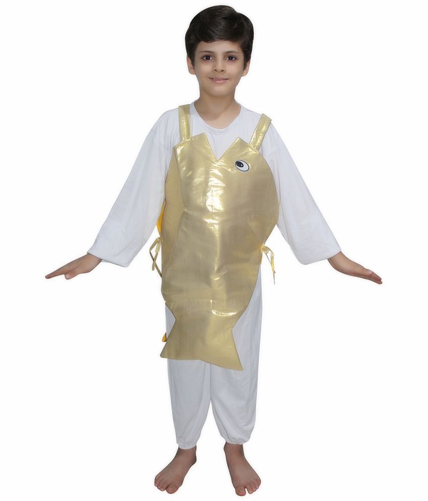     			Kaku Fancy Dresses Golden Fish Costume -Golden, 5-6 Years, For Boys & Girls