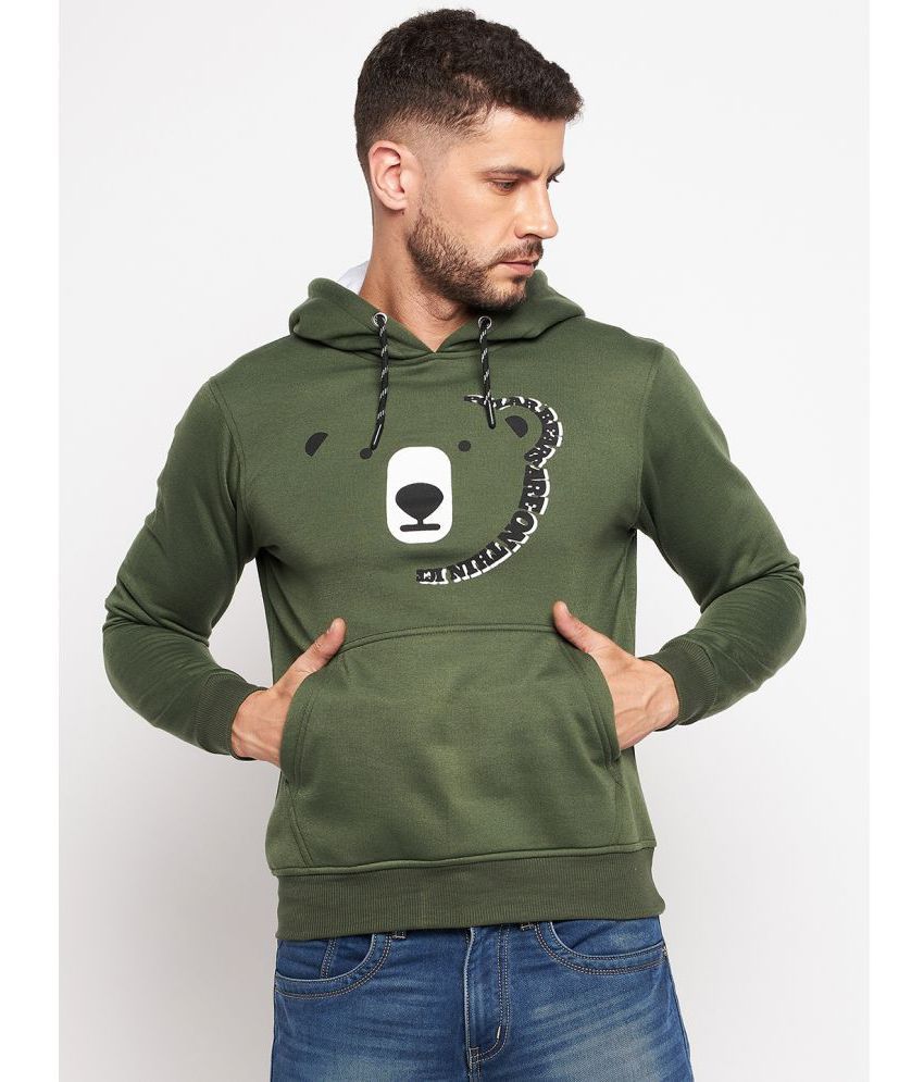     			Lycos - Olive Fleece Regular Fit Men's Sweatshirt ( Pack of 1 )